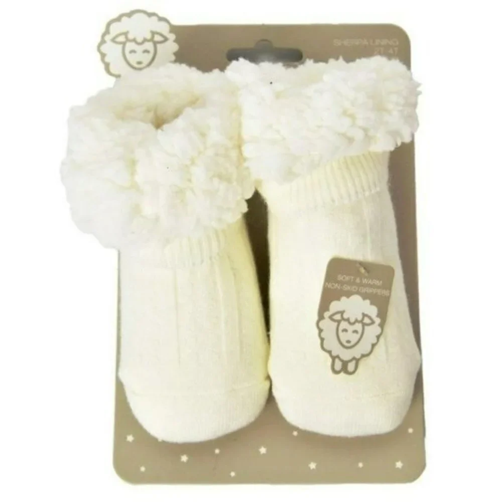 NWT 2T-4T Adrianne Vittadini Sherpa Lined Booties